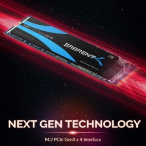 SABRENT 1TB Rocket NVMe PCIe M.2 2280 Internal SSD High Performance Solid State Drive (SB-ROCKET-1TB)