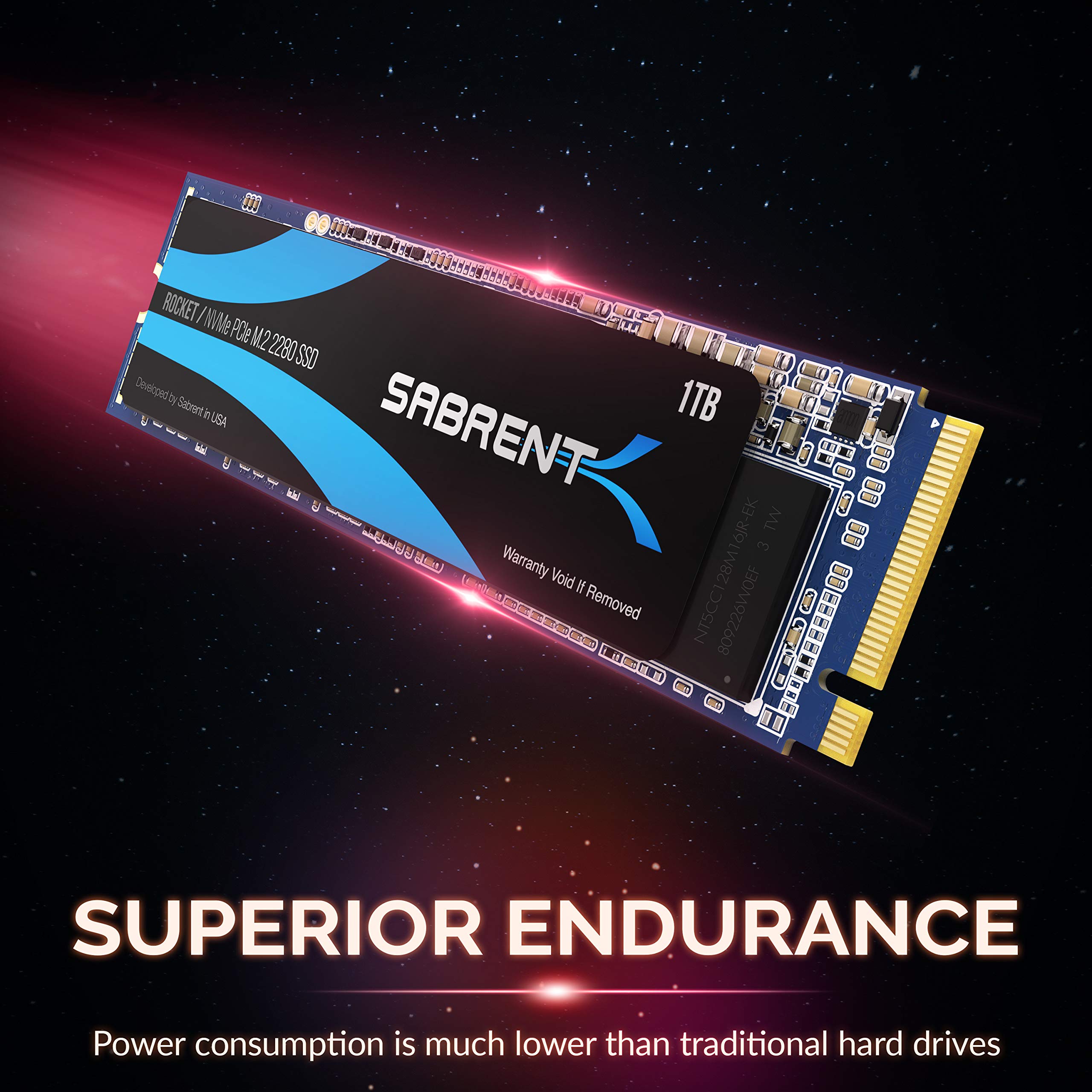 SABRENT 1TB Rocket NVMe PCIe M.2 2280 Internal SSD High Performance Solid State Drive (SB-ROCKET-1TB)