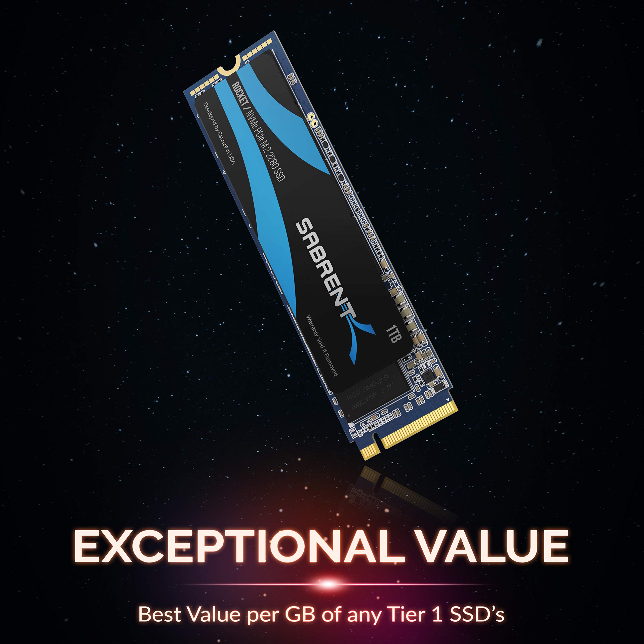 SABRENT 1TB Rocket NVMe PCIe M.2 2280 Internal SSD High Performance Solid State Drive (SB-ROCKET-1TB)