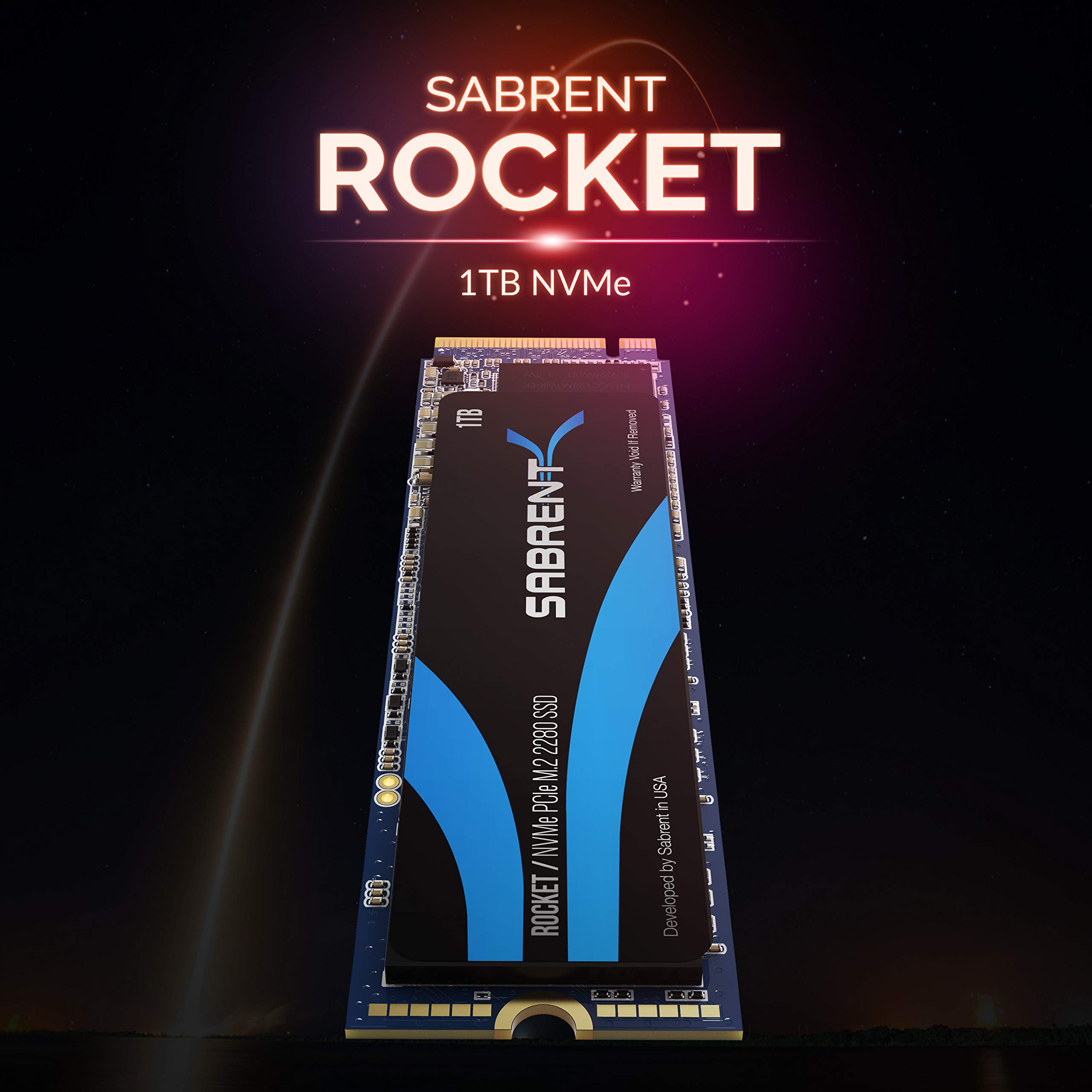 SABRENT 1TB Rocket NVMe PCIe M.2 2280 Internal SSD High Performance Solid State Drive (SB-ROCKET-1TB)