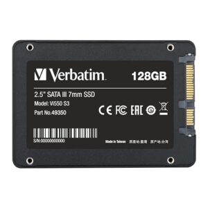 Verbatim 128GB Vi550 2.5" Internal Solid State Drive SSD SATA III Interface with 3D NAND Technology
