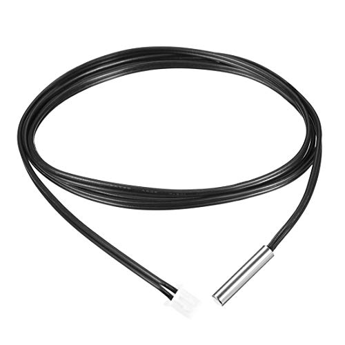 uxcell 200K NTC Thermistor Probe 19.7 Inch Stainless Steel Sensitive Temperature Temp Sensor for Air Conditioner