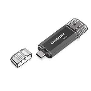 vansuny 64gb flash drive 2 in 1 otg usb 3.0 + usb c memory stick with keychain dual type c usb thumb drive photo stick jump drive for android smartphones, computers, macbook, tablets, pc