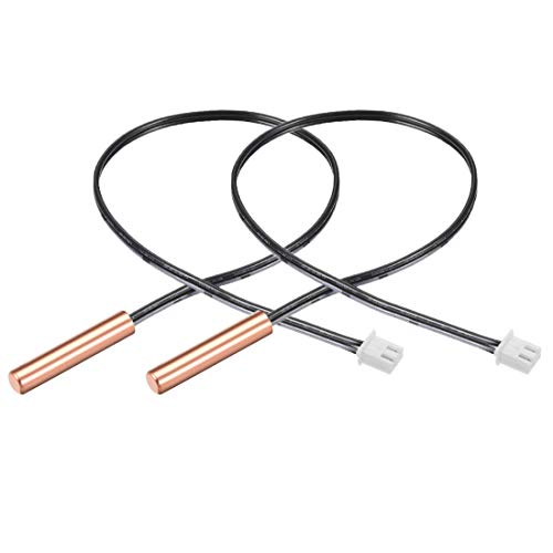 uxcell 2 Pcs 15K NTC Thermistor Probe 15.7 Inch Copper Sensitive Temperature Temp Sensor for Air Conditioner