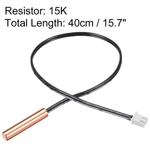 uxcell 2 Pcs 15K NTC Thermistor Probe 15.7 Inch Copper Sensitive Temperature Temp Sensor for Air Conditioner