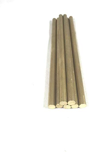 1/8" .125 Pin Stock Round Rod Knife Making-, BRASS,- 2 PCS x 6"