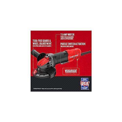 CRAFTSMAN Angle Grinder, Small, 4-1/2-Inch, 7.5-Amp, Corded (CMEG200)