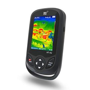 320 x 240 ir resolution thermal camera, pocket-sized infrared camera with 76800 pixels real-time thermal image, temperature measurement range -4°f to 572°f, mini ir thermal imager, hti-xintai