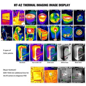 320 x 240 IR Resolution Thermal Camera, Pocket-Sized Infrared Camera with 76800 Pixels Real-Time Thermal Image, Temperature Measurement Range -4°F to 572°F, Mini IR Thermal Imager, Hti-Xintai