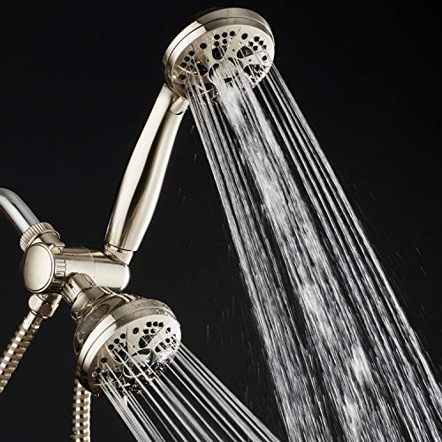 AquaDance Brushed Nickel High Pressure 3-way 48-setting Rain – Handheld Shower Head Combo – Angle Adjustable, Anti-Clog Jets, Tool-Free Installation - USA Standard Certified – Top U.S. Brand