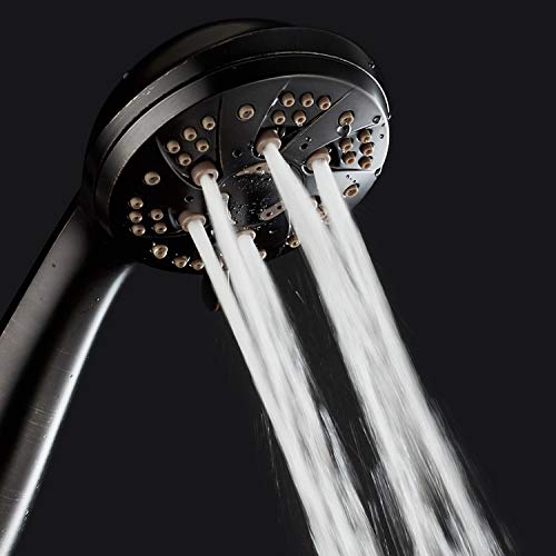 AquaDance Oil Rubbed Bronze High Pressure 6-Setting Hand Held Shower Head with Extra-Long 6 Foot Hose & Bracket – Anti-Clog Nozzles-USA Standard Certified-Top U.S. Brand