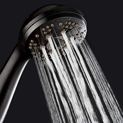AquaDance Oil Rubbed Bronze High Pressure 6-Setting Hand Held Shower Head with Extra-Long 6 Foot Hose & Bracket – Anti-Clog Nozzles-USA Standard Certified-Top U.S. Brand