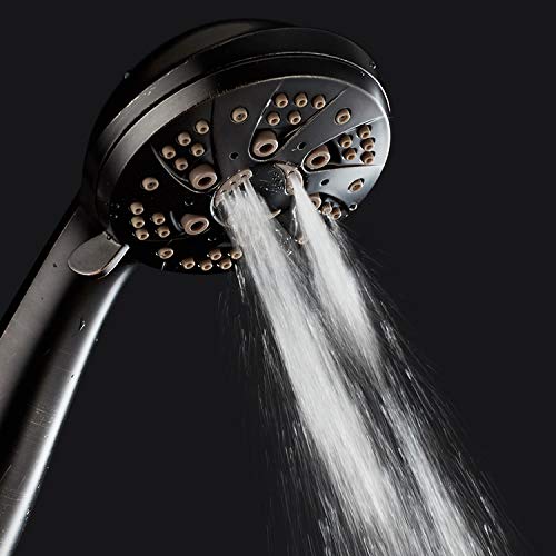 AquaDance Oil Rubbed Bronze High Pressure 6-Setting Hand Held Shower Head with Extra-Long 6 Foot Hose & Bracket – Anti-Clog Nozzles-USA Standard Certified-Top U.S. Brand