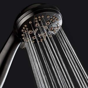 AquaDance Oil Rubbed Bronze High Pressure 6-Setting Hand Held Shower Head with Extra-Long 6 Foot Hose & Bracket – Anti-Clog Nozzles-USA Standard Certified-Top U.S. Brand