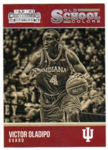 2015-16 contenders draft picks old school colors basketball #31 victor oladipo indiana hoosiers official ncaa trading card made by panini