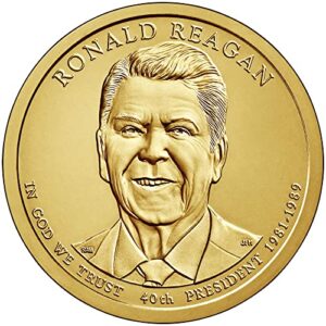 2016 p, d 2 coin - ronald reagan presidential dollar seller uncirculated