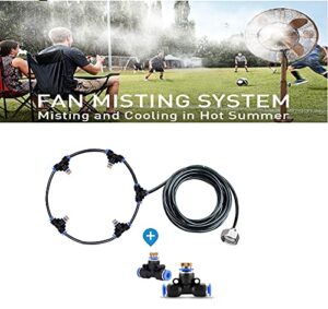 h&g lifestyles outdoor fan misting for patios water mister cooling patio connects any outdoor fan to convert misting fan turns heat down by 20 degrees（fan not included）