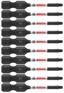 bosch itsq12b 10-pack 2 in. square #1 impact tough screwdriving power bits