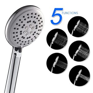 ROVOGO 304 Stainless Steel Shower Panels System with 8-inch Rainfall Shower, 6 Body Jets and 5-Setting Handheld Shower Wand, Shower Tower with Adjustable Head, Stainless Steel Brushed