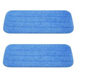 nine forty 36 inch microfiber dust mop refill - washable, streak-free cleaning - compatible with flat frame kits - ideal for wet or dry flat hardwood, tile, and laminate floors - blue (2-pack)
