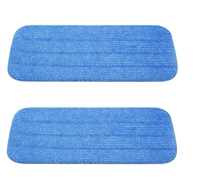 Nine Forty 36 Inch Microfiber Dust Mop Refill - Washable, Streak-Free Cleaning - Compatible with Flat Frame Kits - Ideal for Wet or Dry Flat Hardwood, Tile, and Laminate Floors - Blue (2-Pack)