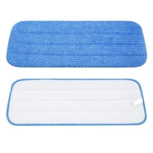 Nine Forty 36 Inch Microfiber Dust Mop Refill - Washable, Streak-Free Cleaning - Compatible with Flat Frame Kits - Ideal for Wet or Dry Flat Hardwood, Tile, and Laminate Floors - Blue (2-Pack)