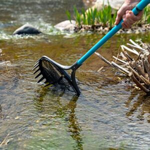 Aquascape 74004 Pond Shark Net Skimming, Maintenance and Water Garden Tool, Blue 60-inch