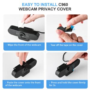 1080P Webcam with Microphone, C960 Web Camera, 2 Mics Streaming Webcam, 90°View Computer Camera, Plug and Play USB Webcam for Online Calling/Conferencing, Zoom/Skype/Facetime/YouTube, Laptop/Desktop