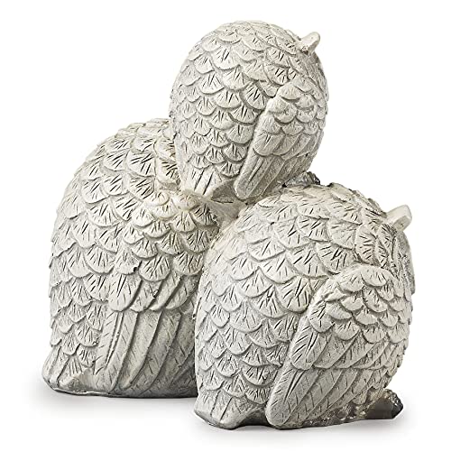 Roman Garden Items Owls Garden Statue, one Size, Light Gray