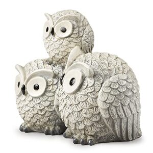 Roman Garden Items Owls Garden Statue, one Size, Light Gray