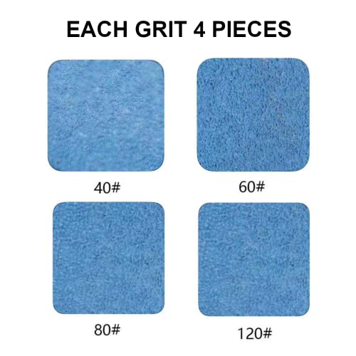 1/2 Inch X 18 Inch Sanding Belts, 4 each of 40/60/80/120 Grits, Blue Belt Sander Tool for Woodworking, Metal Polishing, Zirconia Sanding Belts (16 Pack)