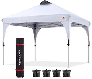 abccanopy outdoor pop up canopy tent 8x8 camping sun shelter-series,white