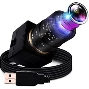 1080p usb camera with microphone manual zoom 5-50mm webcam 0.01lux low light variable focus pc camera zoomable h.264 mini uvc usb2.0 usb with camera for computer audio video close-up camera