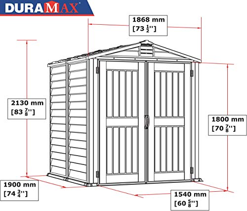 Duramax 30425 Storemate Plus Outdoor Storage Shed, Gray/Dark Gray