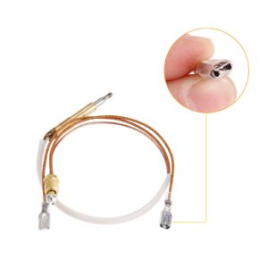 aupoko universal thermocouple patio heater parts, 350 mm outdoor heater replacement parts m8 x 1 end connection nuts thermocouple 0.4 meters length m6 x 0.75 head thread 4.8 mm/ 0.19'' flat terminal
