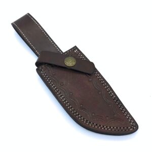 9" long custom handmade leather sheath for 4" cutting blade knife