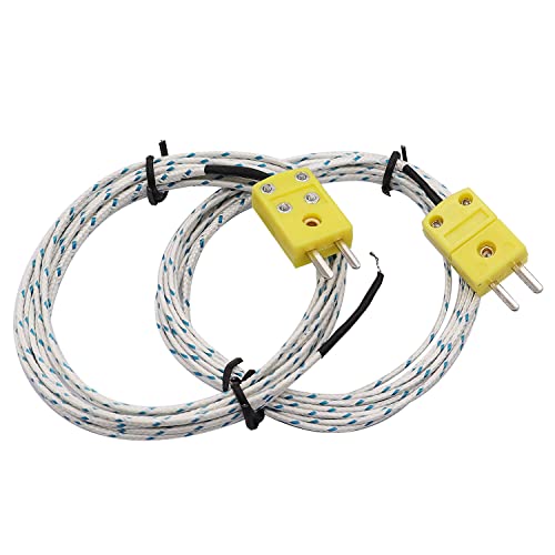 TWTADE 5pcs 3M K Type Mini-Connector Thermocouple Temperature Probe Sensor Measure Range -50~350°C