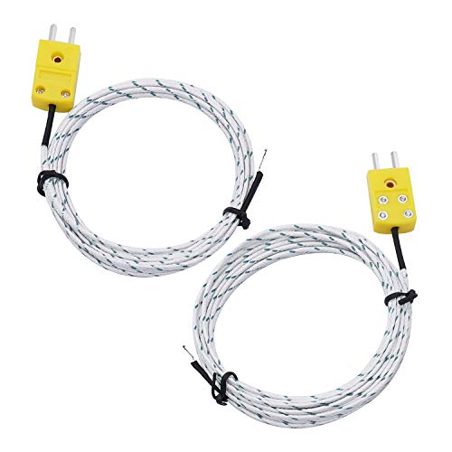 TWTADE 5pcs 3M K Type Mini-Connector Thermocouple Temperature Probe Sensor Measure Range -50~350°C