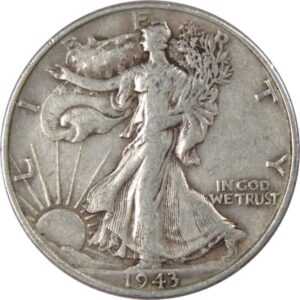 1943 Liberty Walking Half Dollar VF Very Fine 90% Silver 50c US Coin Collectible