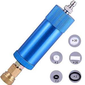 creation core high pressure pcp hand pump air filter water-oil sparator with female and male quick connect for high pressure air compressor pump 30mpa blue