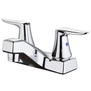 innova rhondonite two handle non-metallic bathroom faucet with easy install quicknut and clogfree popup drain