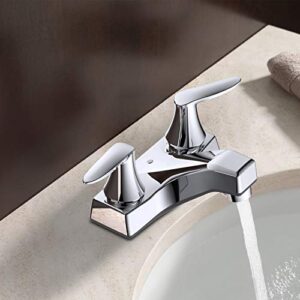 Innova Rhondonite Two Handle Non-Metallic Bathroom Faucet with Easy Install QuickNut and ClogFREE PopUp Drain