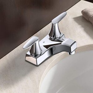 Innova Rhondonite Two Handle Non-Metallic Bathroom Faucet with Easy Install QuickNut and ClogFREE PopUp Drain