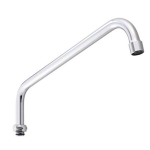 jzbrain 14" swivel gooseneck spout for all jzbrain commerical faucet wall mount kitchen faucet swing nozzle replacement 14 inch