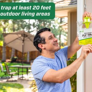 RESCUE! Outdoor Disposable Hanging Fly Trap - 6 Traps