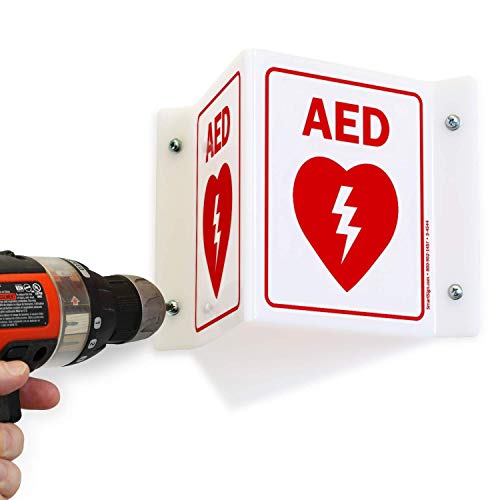 SmartSign "AED" Projecting Sign | 5" x 6" Acrylic