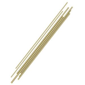 Sutemribor Brass Solid Round Rod Lathe Bar Stock, Diameter 1/8 Inch+3/16 Inch+1/4 Inch, Length 14 Inches, Total 7 PCS