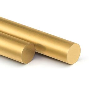 Sutemribor Brass Solid Round Rod Lathe Bar Stock, Diameter 1/8 Inch+3/16 Inch+1/4 Inch, Length 14 Inches, Total 7 PCS