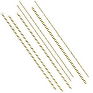 Sutemribor Brass Solid Round Rod Lathe Bar Stock, Diameter 1/8 Inch+3/16 Inch+1/4 Inch, Length 14 Inches, Total 7 PCS