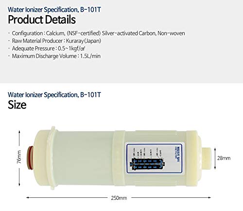 Biontech Water Ionizer Filter Set for BTM-101E, BTM-101S, BTM-101T, BTM-102F, BTM-207D, BTM-303, BTM-503, BTM-1100, BTM-1200